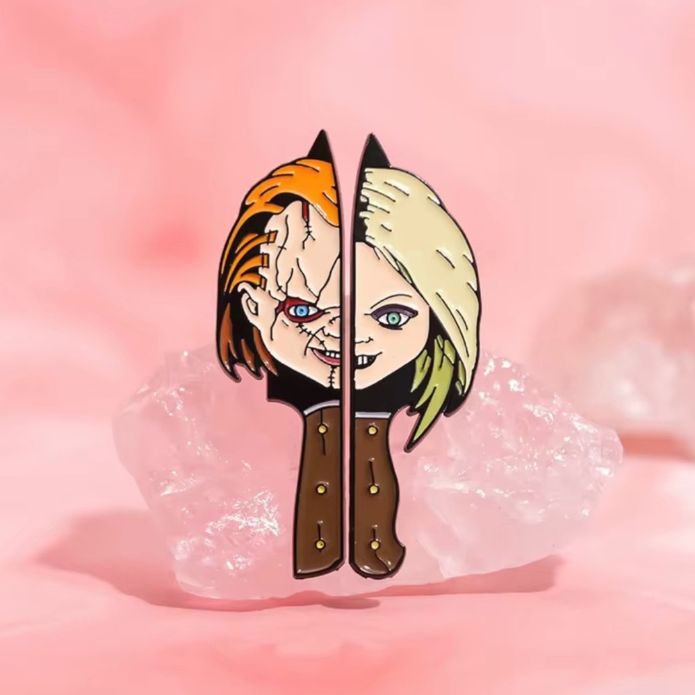 Chucky and Tiffany Valentine Hat Pins
